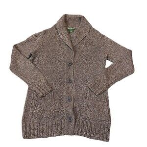 Eddie Bauer Collared Pocketed Womens Cardigan-  Cotton-Rayon-  Size Medium